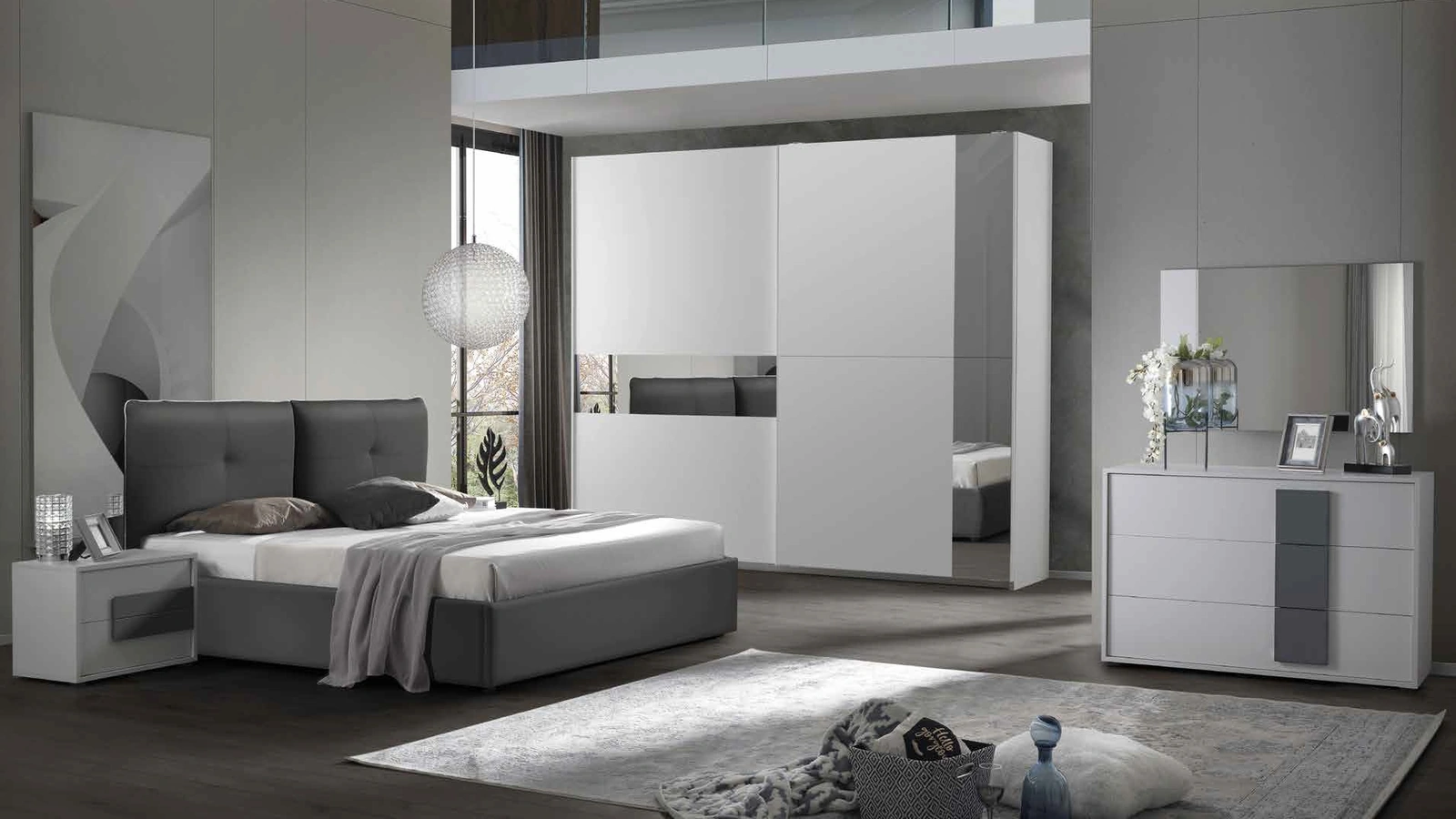 Letto in tessuto imbottito Easy 2|4 IC431 di Imba Srl