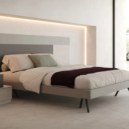 Letto con testiera in laccato opaco Velvet di Giessegi