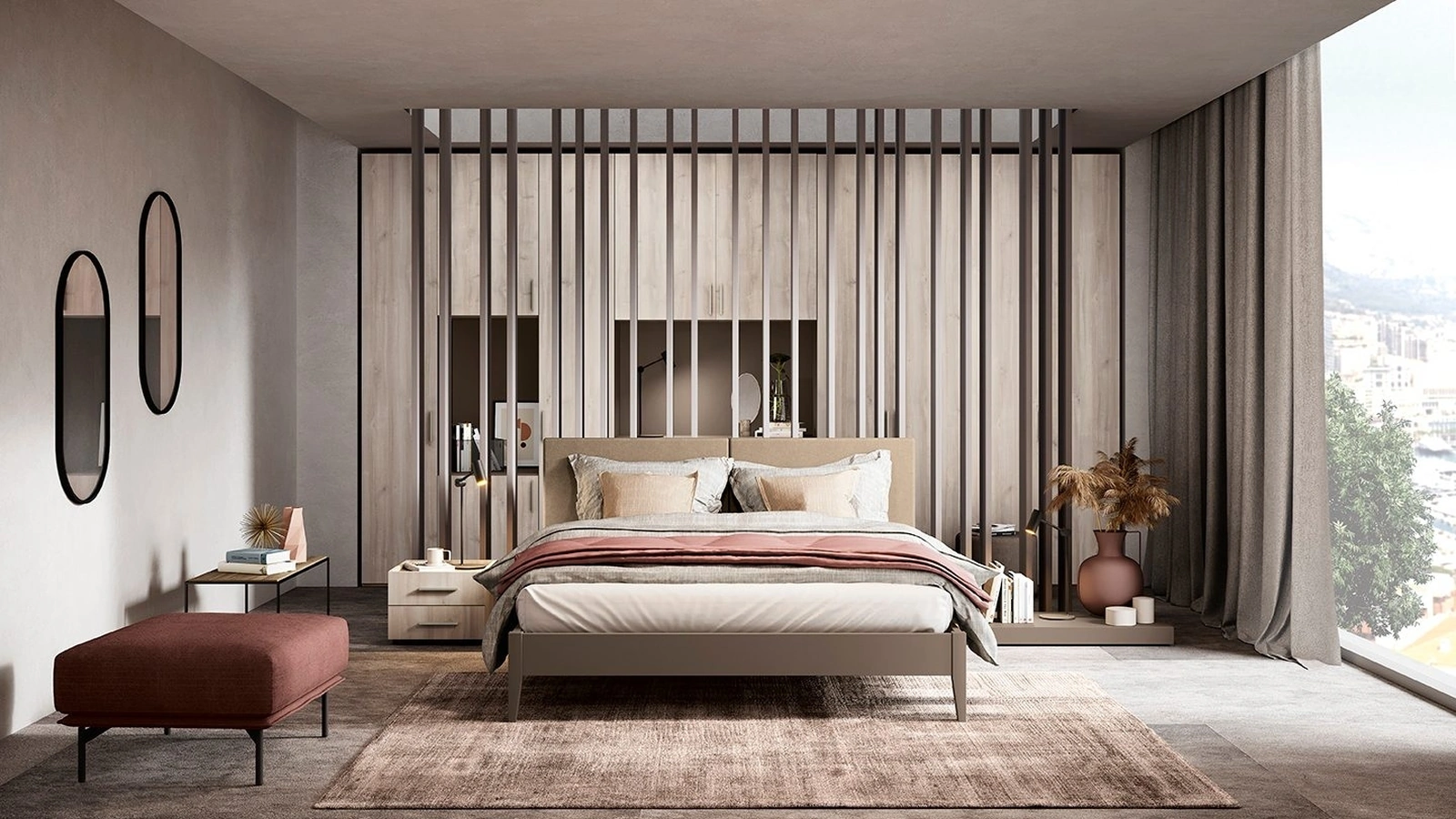 Letto con testiera Golf Cushy di Colombini Casa