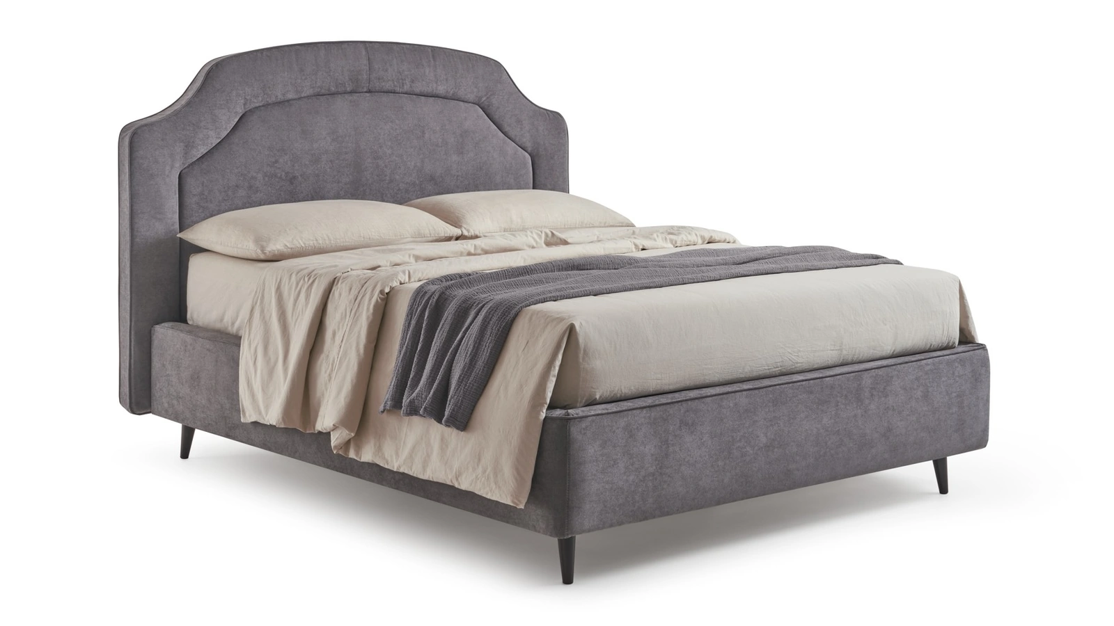 Letto Hermes in tessuto imbottito di Hoppla