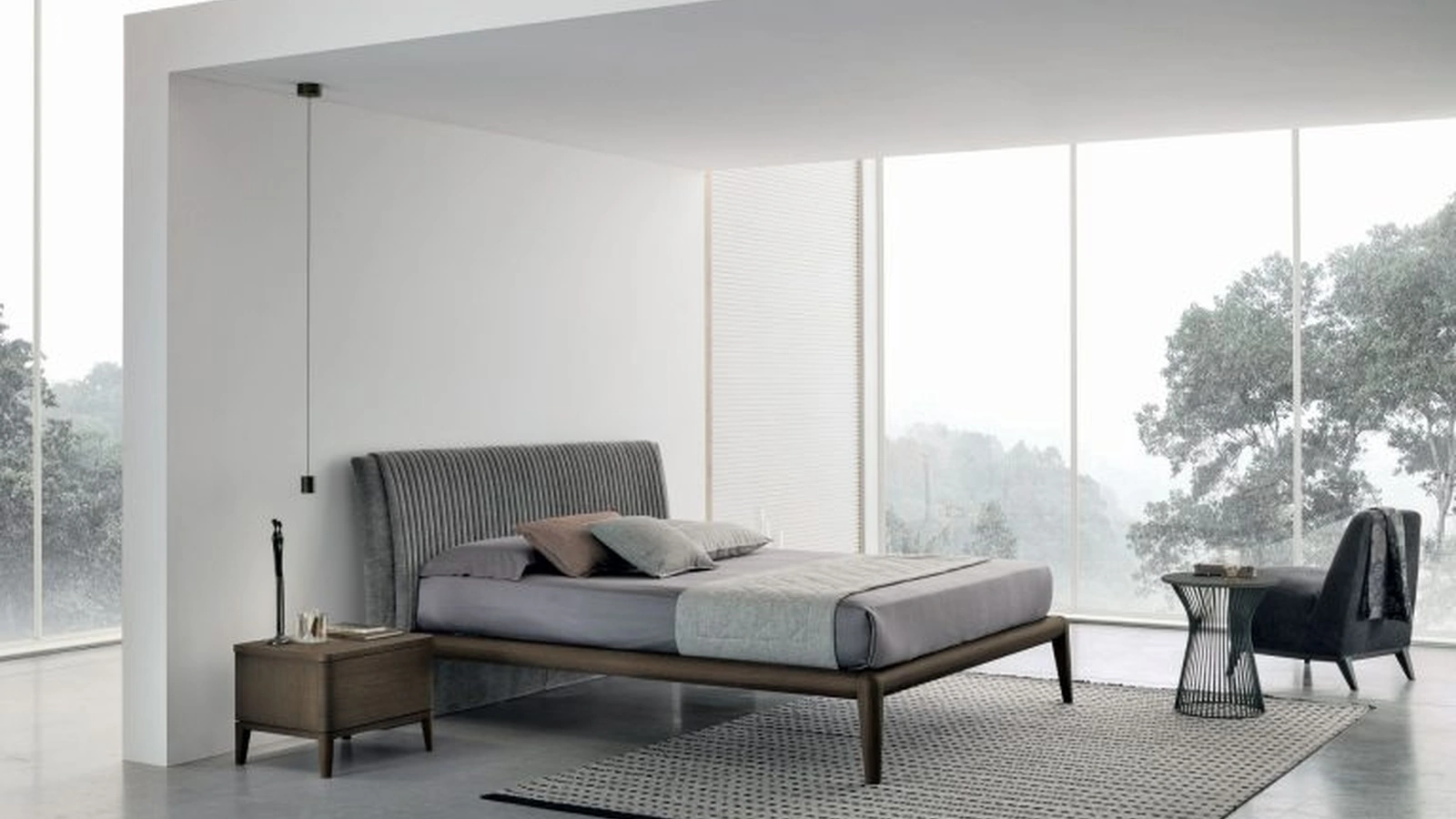 Letto con testiera in econabuk Marlena di Tomasella