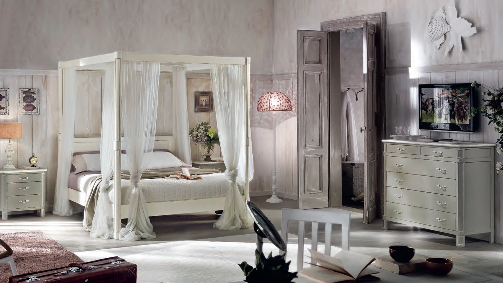 Letto a baldacchino Marte 3202/A di Imba Srl