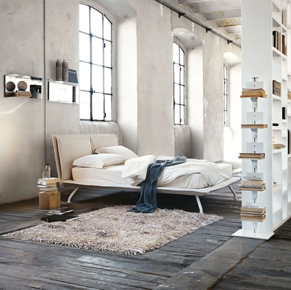 Letto moderno con testiera imbottita Kenny di Noctis