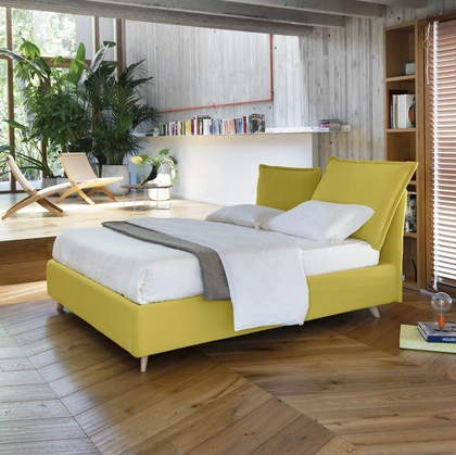 Letto moderno So Pop in tessuto imbottito di Noctis
