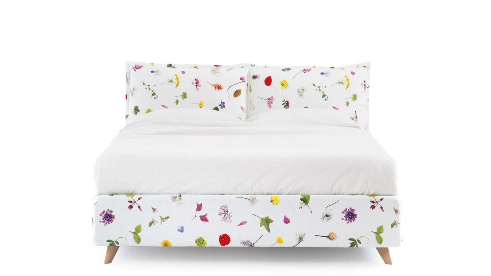 Letto in tessuto a fiori con contenitore So Wild di Noctis