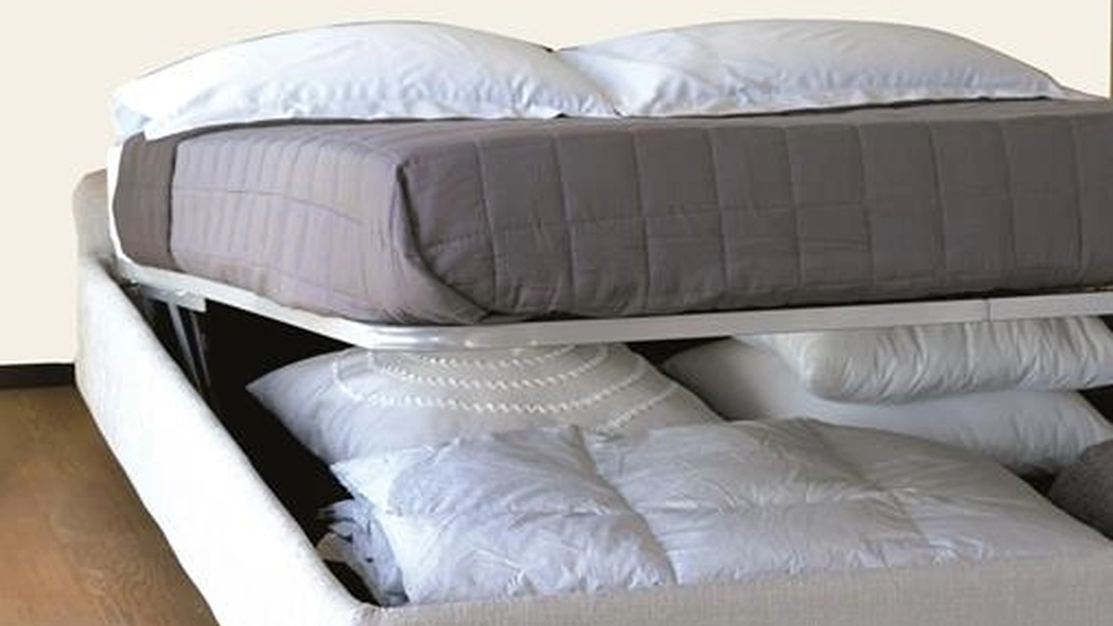 Letto in tessuto Sommier con contenitore di Hoppla