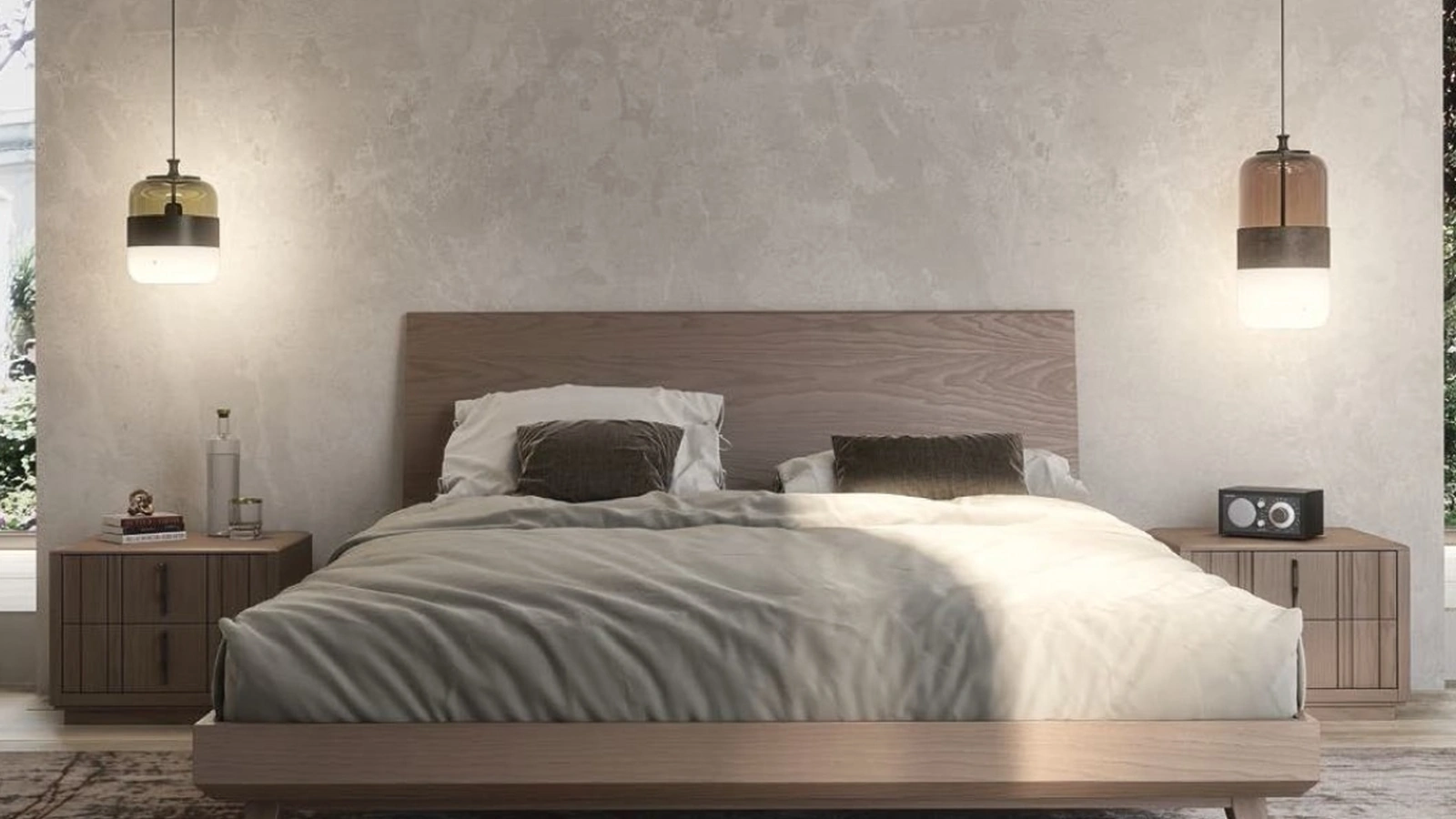 Letto matrimoniale con testiera Trend Style TR2409 di Imba Srl