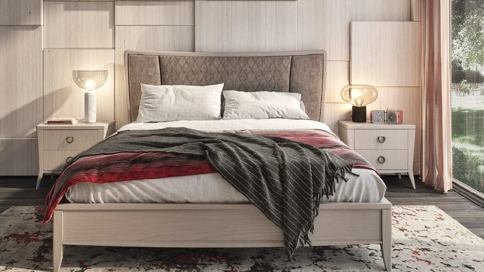 Letto matrimoniale con testiera Trend Style TR2430 di Imba Srl