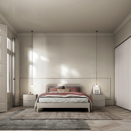 Letto con testiera Virgo di Colombini Casa