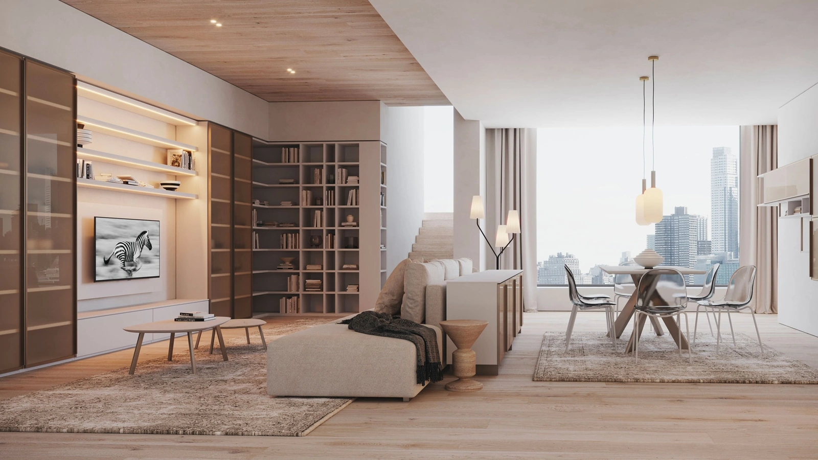 Libreria  a muro LV704 di Giessegi