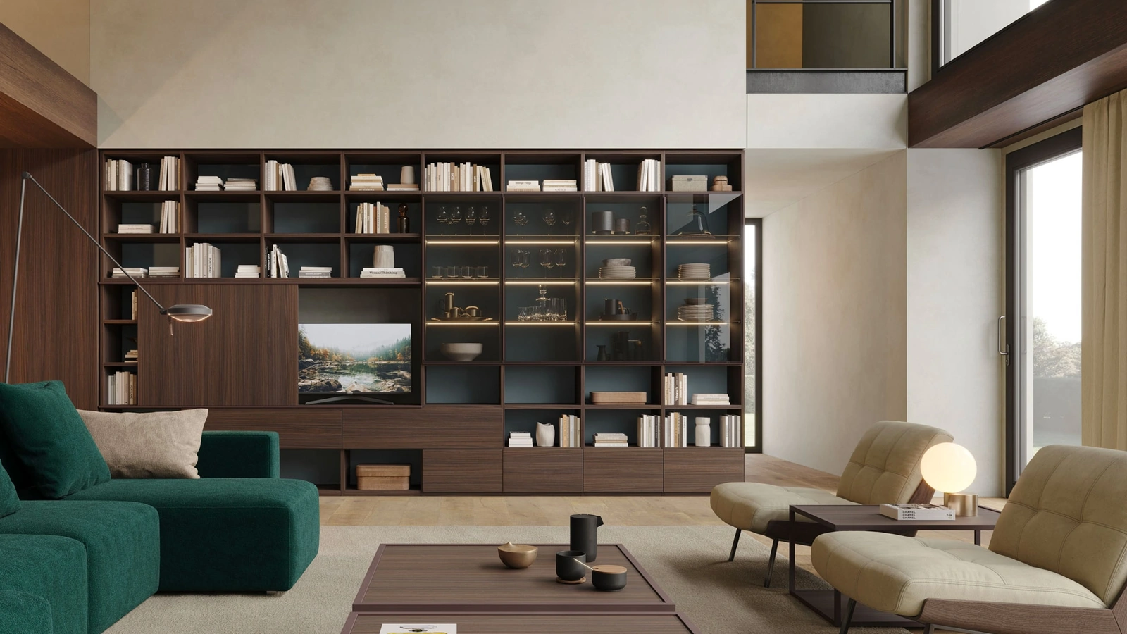 Libreria a muro LV724 di Giessegi