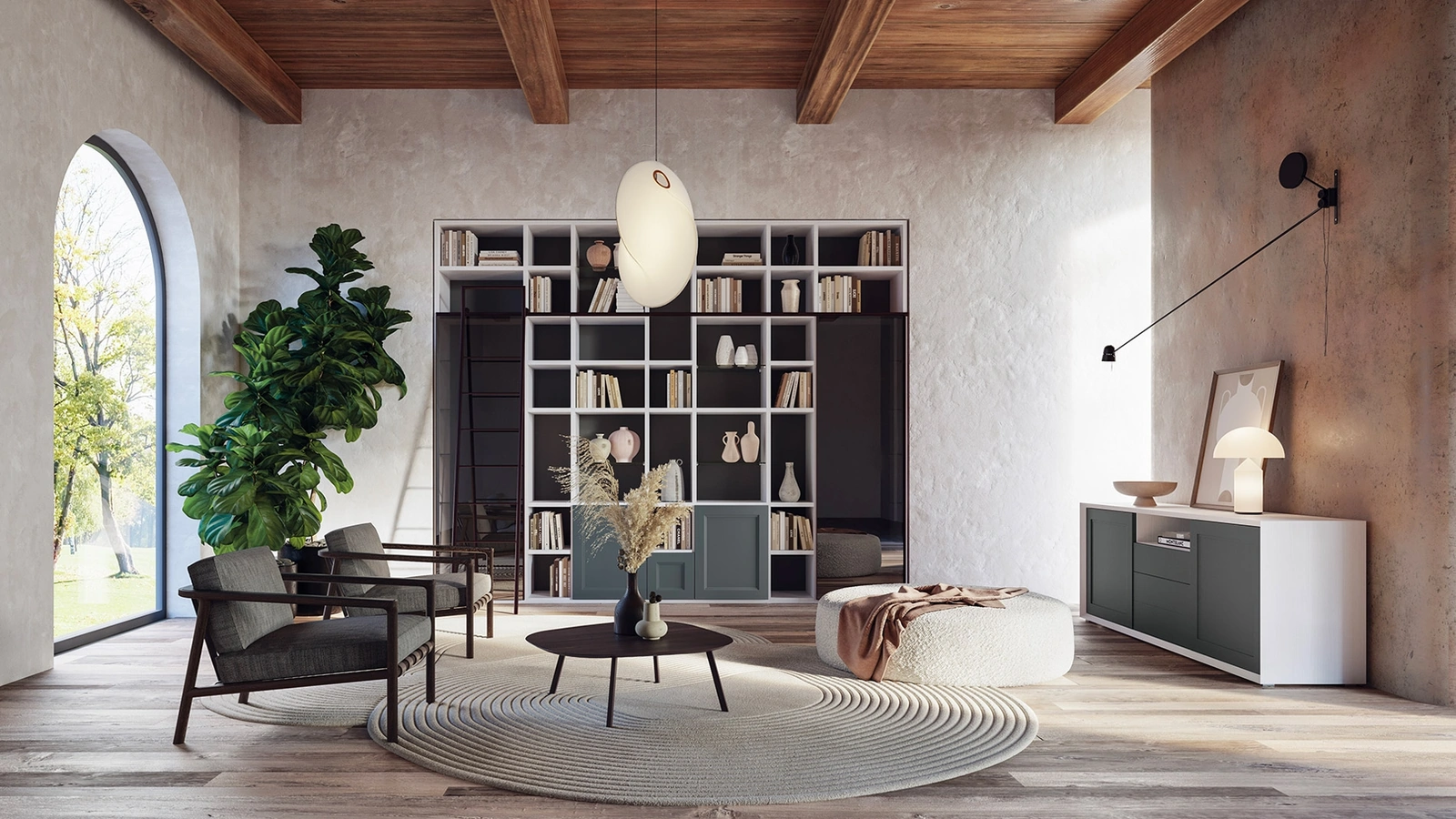 Libreria  a muro LV726 Giessegi