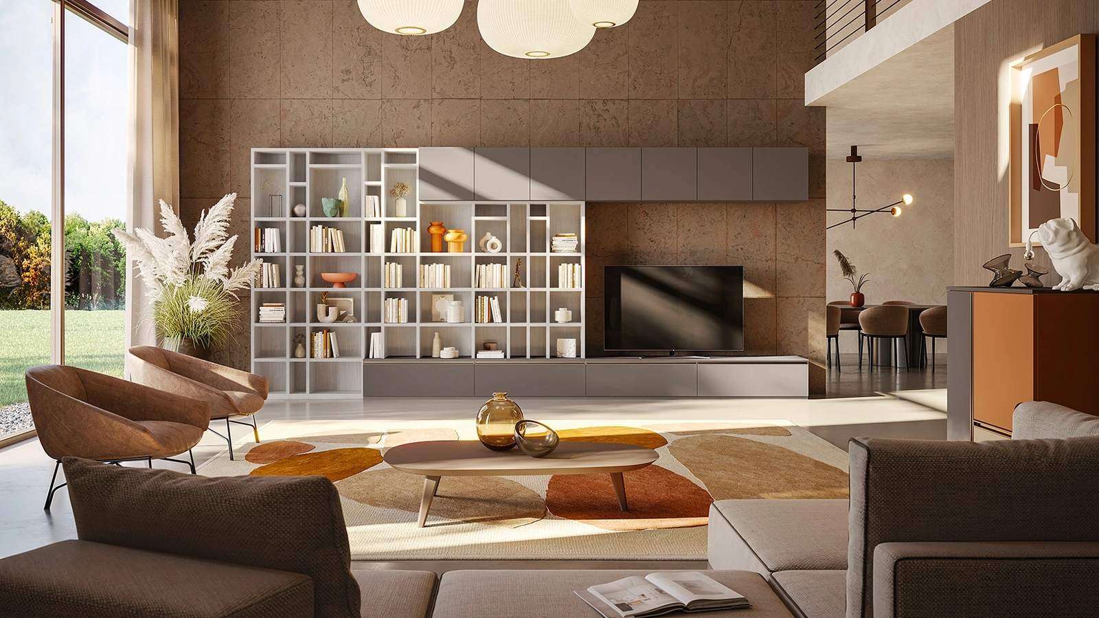 Libreria a muro LV728 di Giessegi