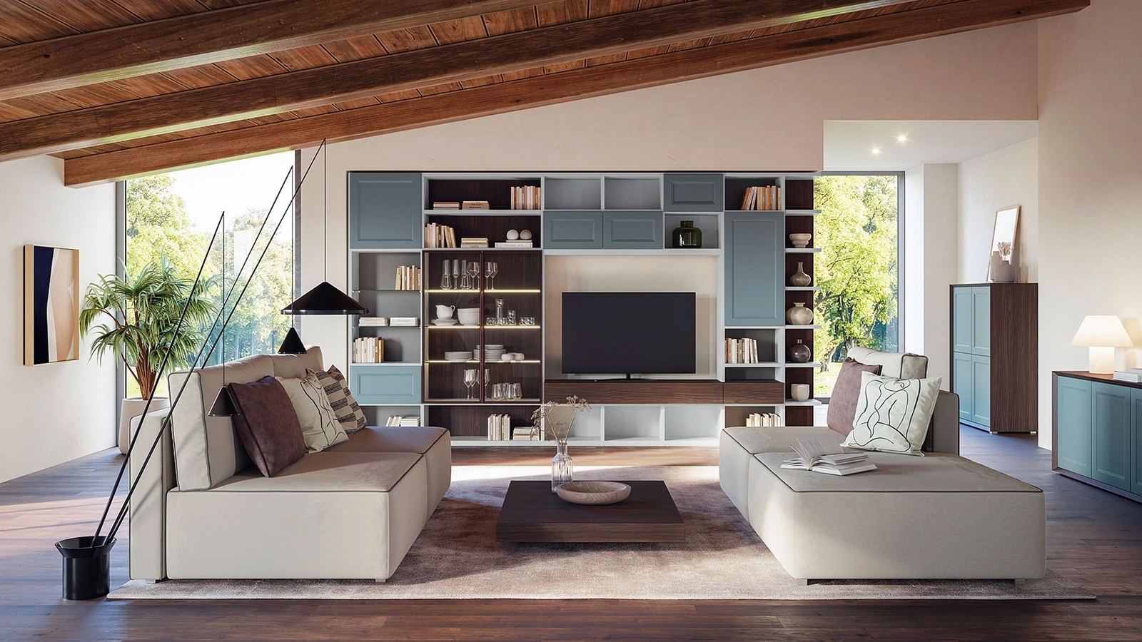 Libreria a muro LV731 di Giessegi