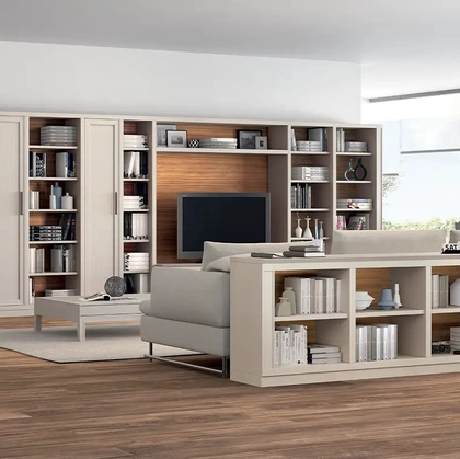 Libreria Melograno composizione 16  in legno laccato di Le Fablier