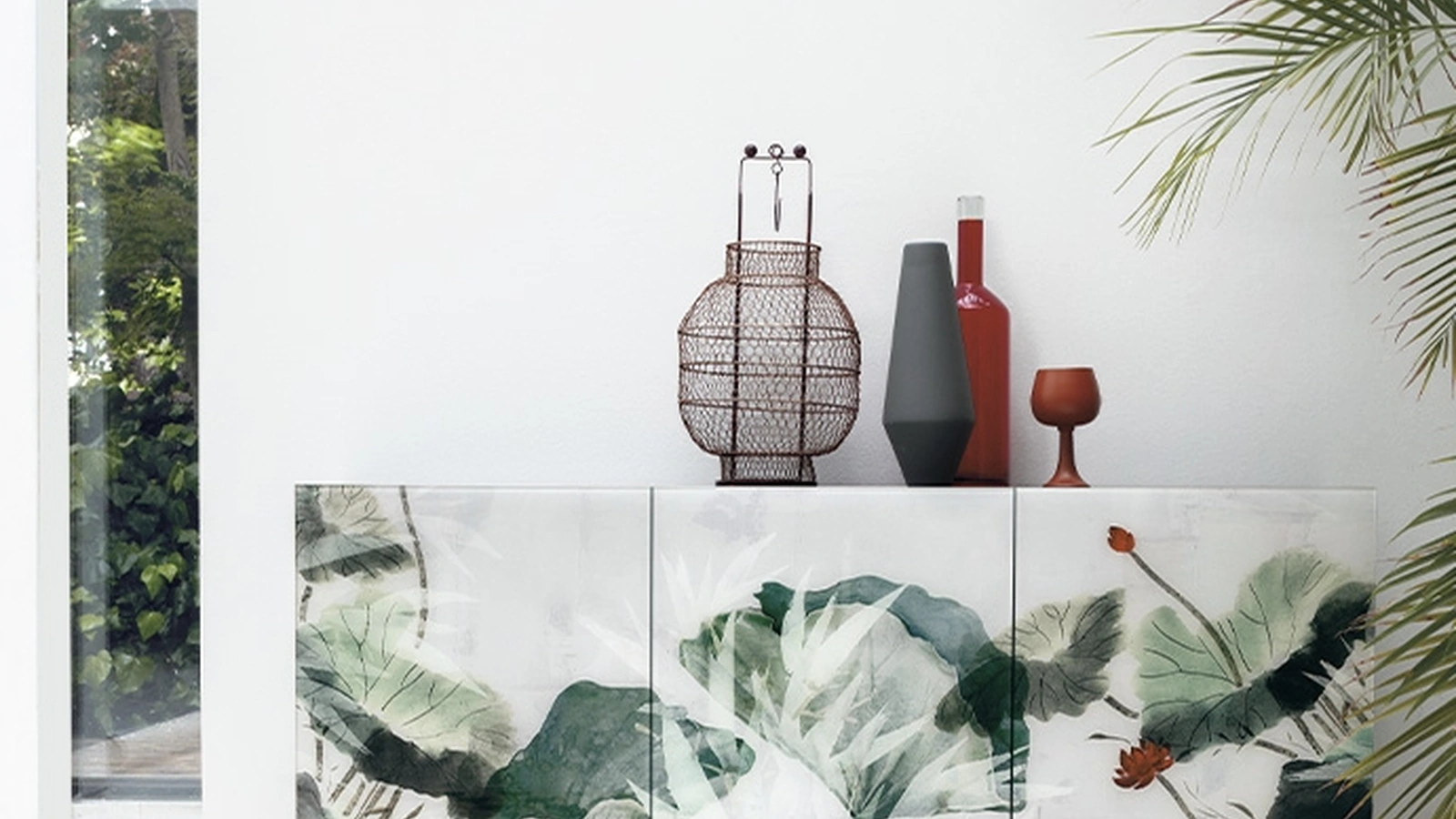 Madia in vetro con stampa digitale Dafne 162 di Target Point