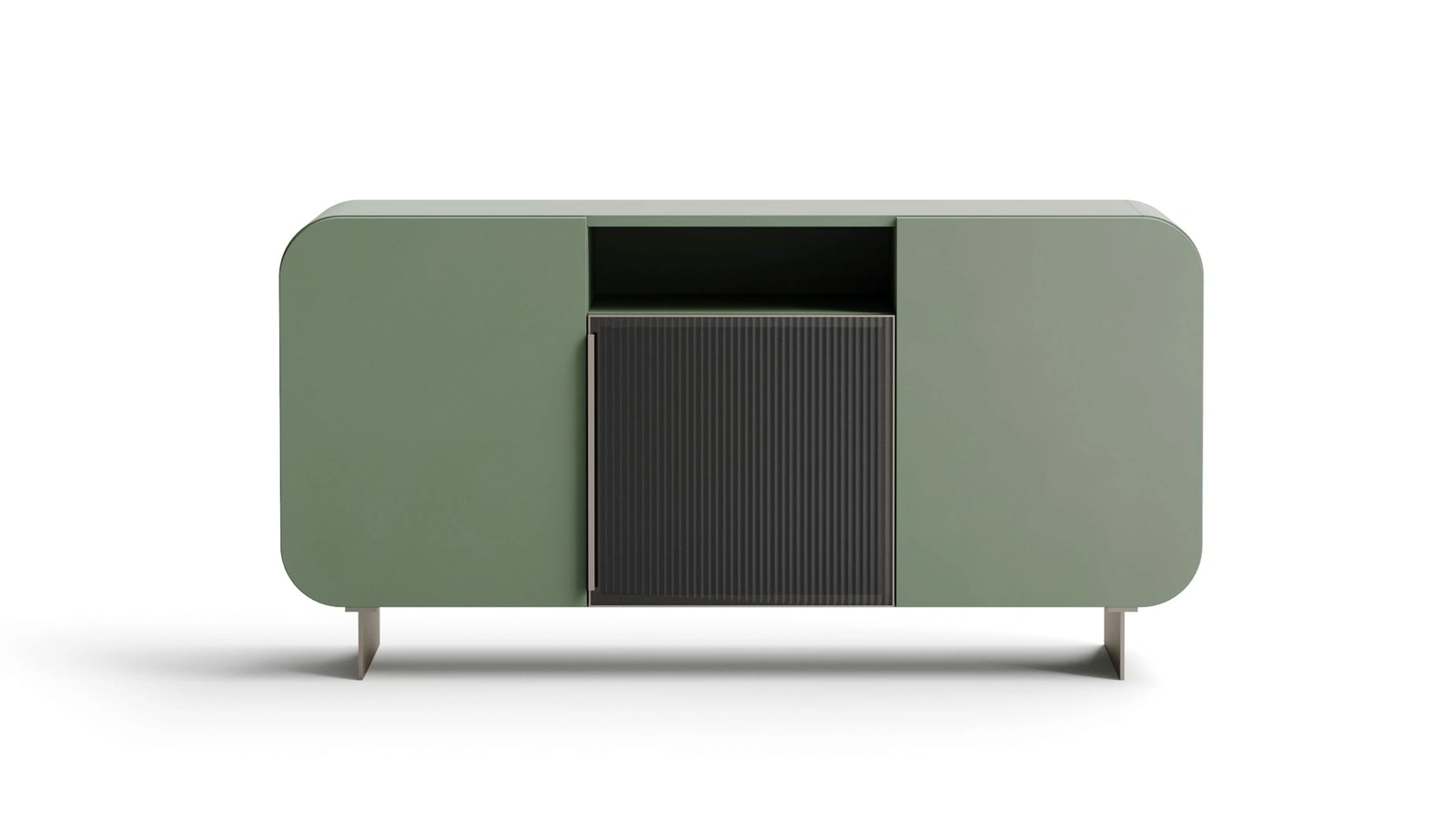 Madia Fifty Glass in laccato e vetro di Giessegi