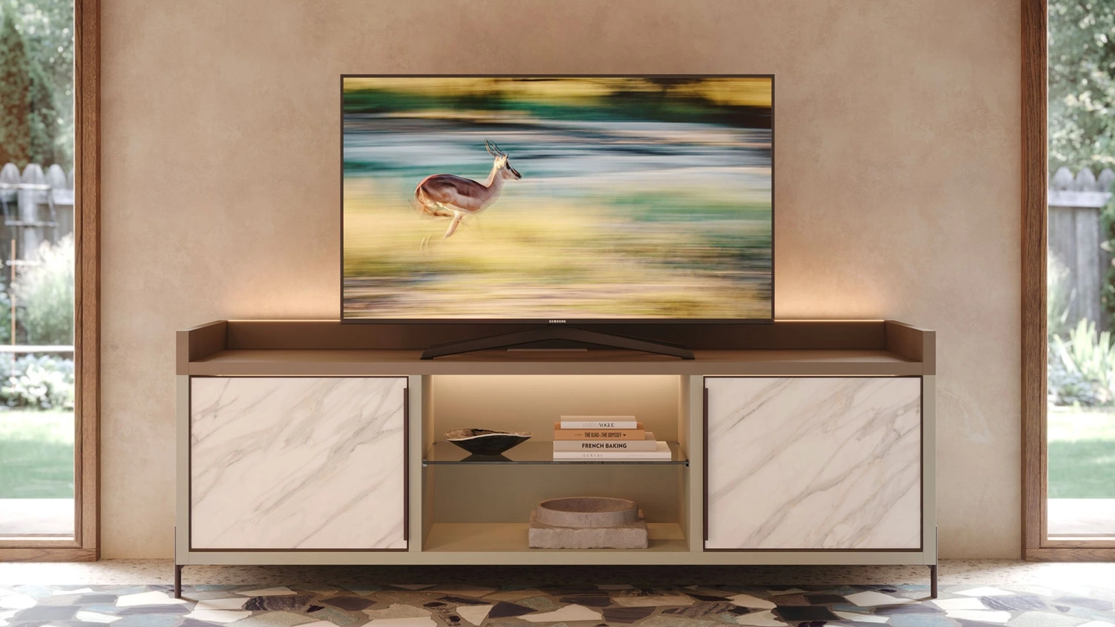 Madia Freeda in vetro serigrafato di Giessegi