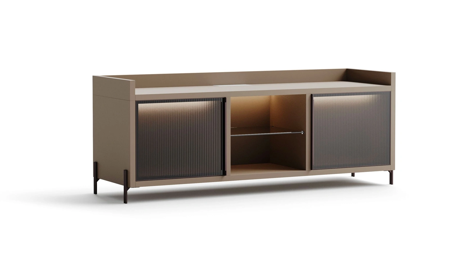 Madia Freeda con ante in vetro cannetè di Giessegi