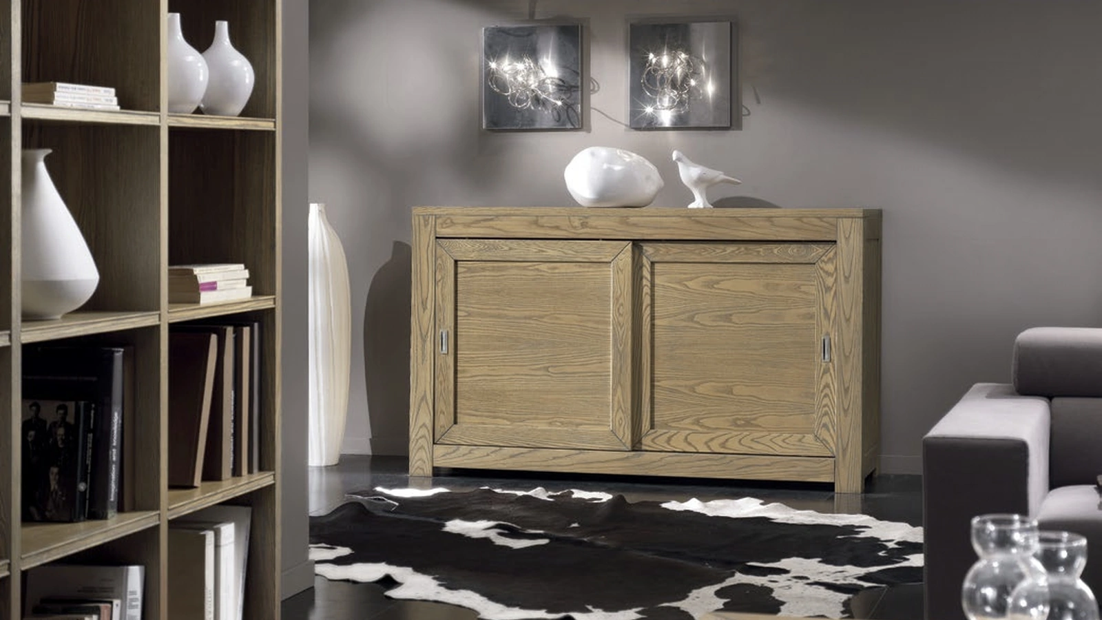 Madia Icon IM4319 in legno a due ante scorrevoli di Imba Srl