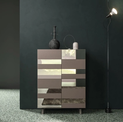 Madia Alta Vitro 02 in vetro e laccato di Orme