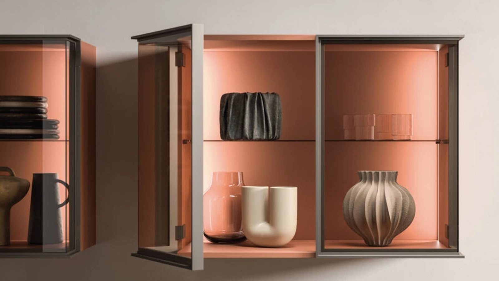 Pensile con ante in vetro Teka di Orme