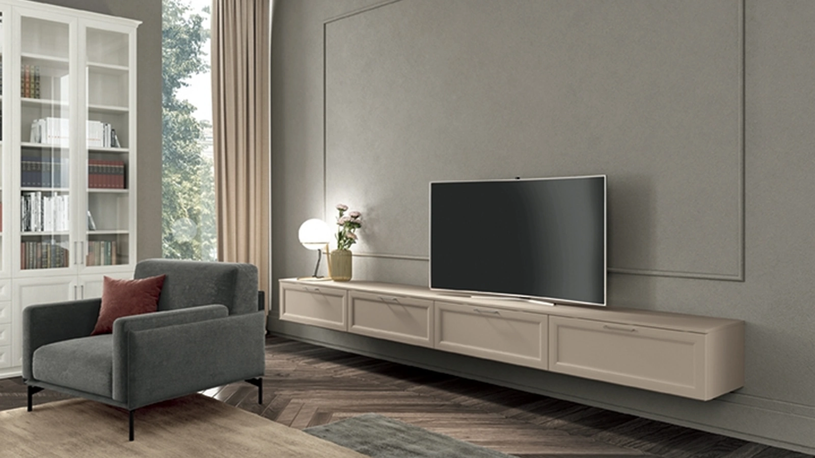 Parete Attrezzata Arcadia AS006 di Colombini Casa