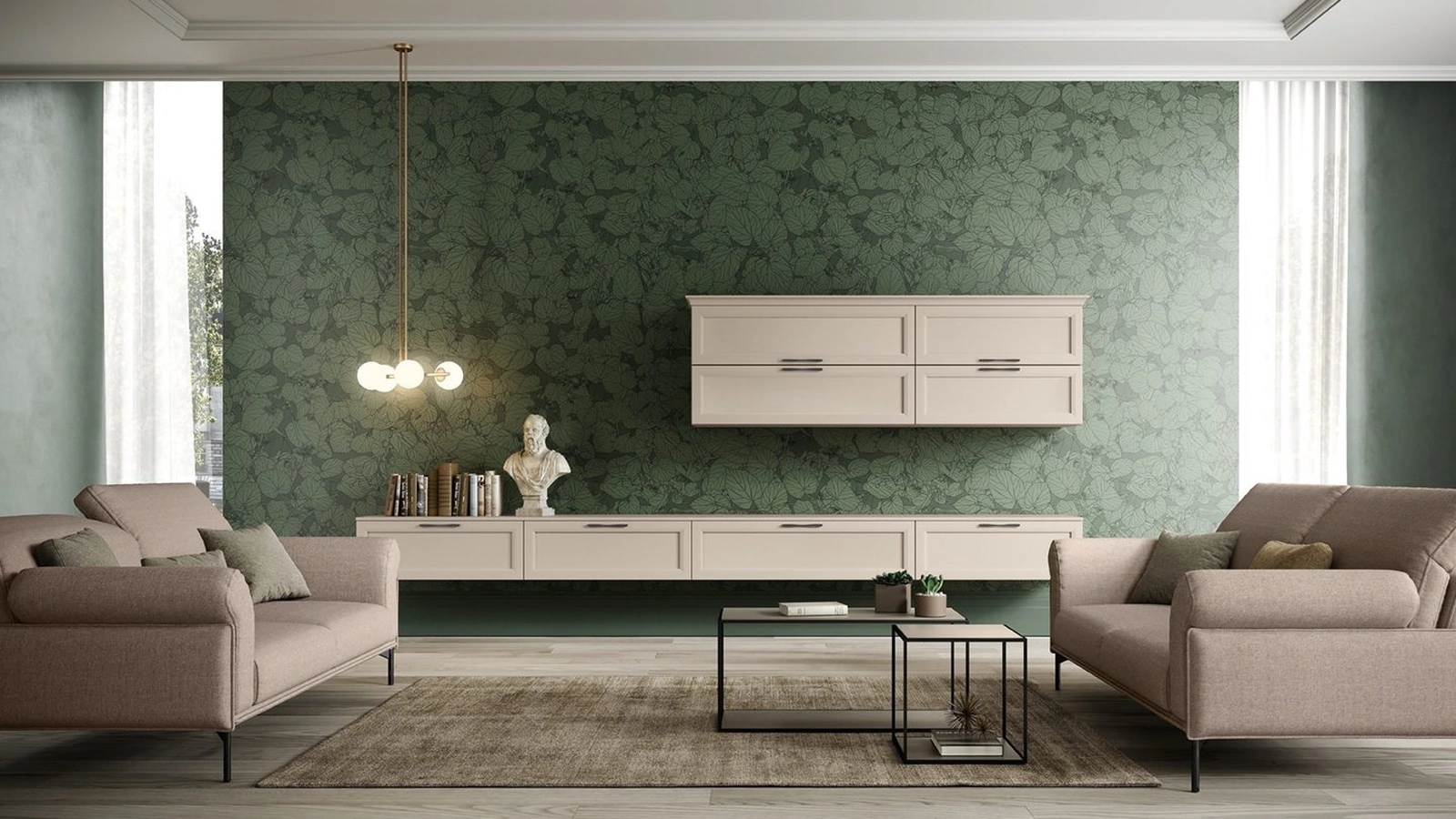 Parete Attrezzata Arcadia L005 di Colombini Casa