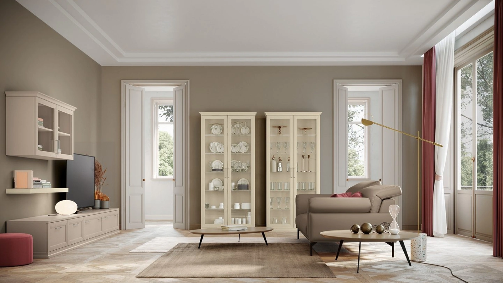 Parete Attrezzata Arcadia L010 di Colombini Casa