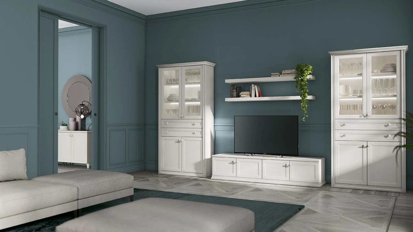 Parete Attrezzata Arcadia L014 di Colombini Casa