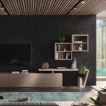 Parete Attrezzata Composizione TR1503 in Frassino di Imba Srl