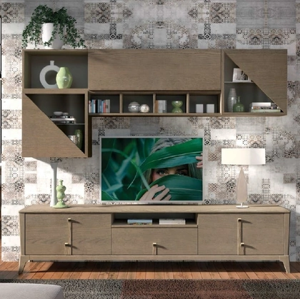 Parete Attrezzata Composizione TR1681 in legno di Imba Srl