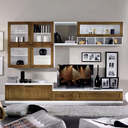 Parete Attrezzata Icon IM4428 in legno di Imba Srl