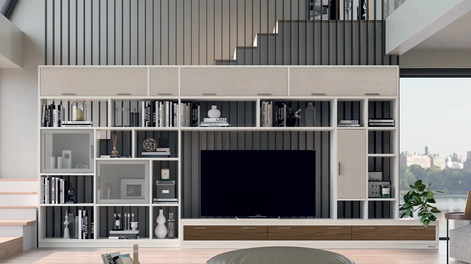 Parete Attrezzata Melograno composizione 94 di Le Fablier