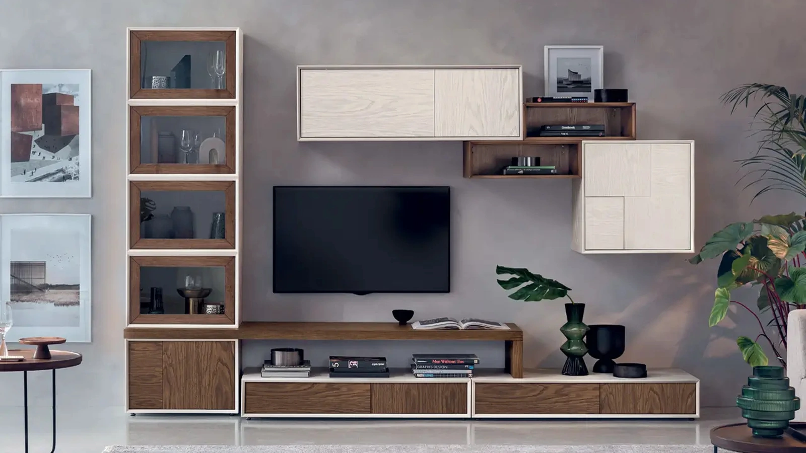 Parete Attrezzata Le Spezie in legno bicolore composizione 03 di Le Fablier