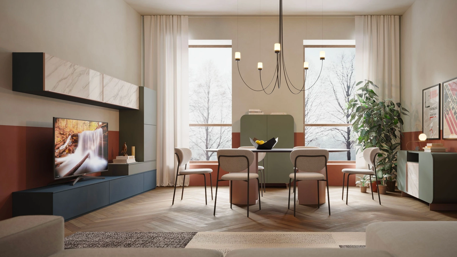 Parete Attrezzata Living LV705 di Giessegi