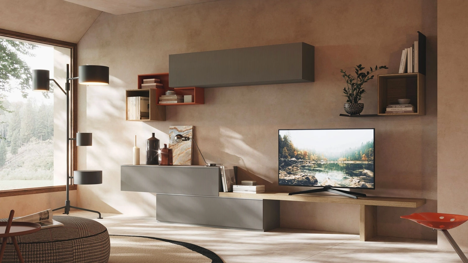 Parete Attrezzata Living LV713 di Giessegi