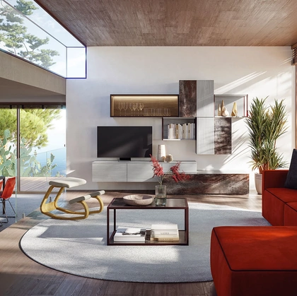 Parete Attrezzata Living LV725 di Giessegi