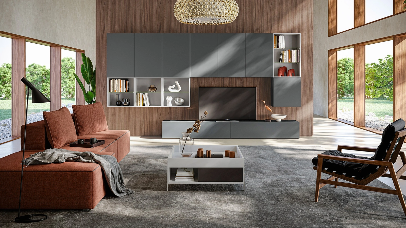 Parete Attrezzata Living LV727 di Giessegi