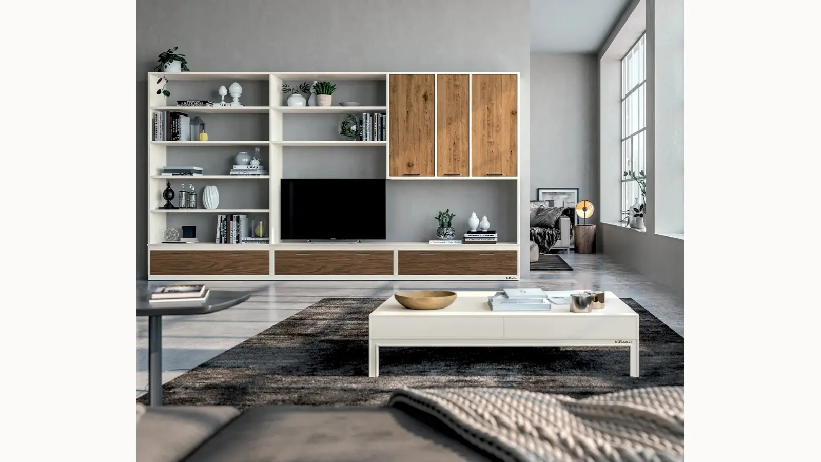 Parete Attrezzata Melograno composizione 95 di Le Fablier