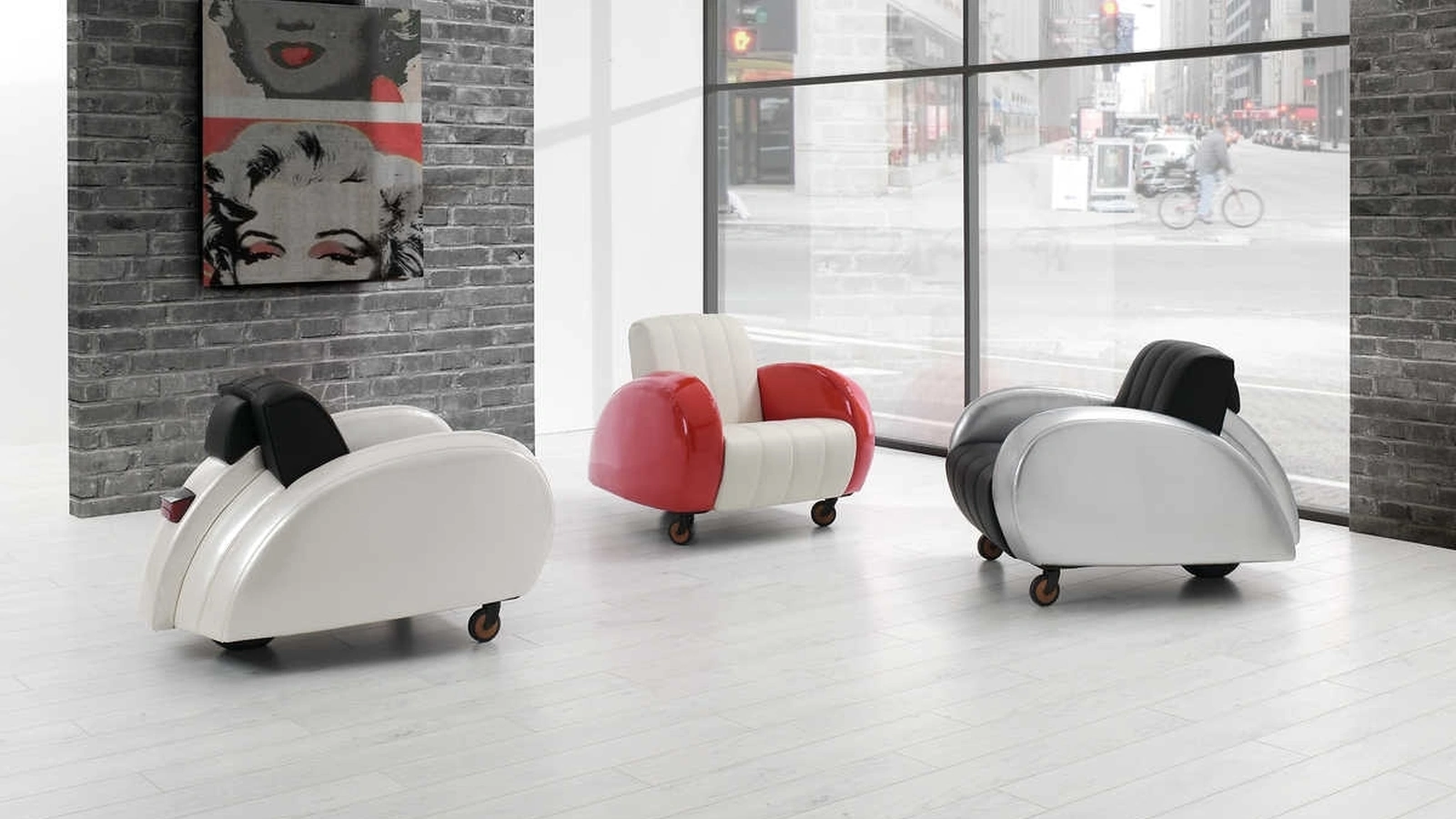 Poltrona di design in pelle Dolci Ricordi di Tancredi salotti