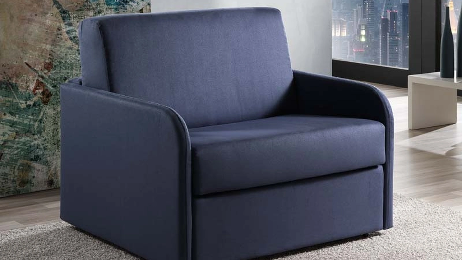 Poltrona Letto in tessuto imbottito Gioia di Hoppla