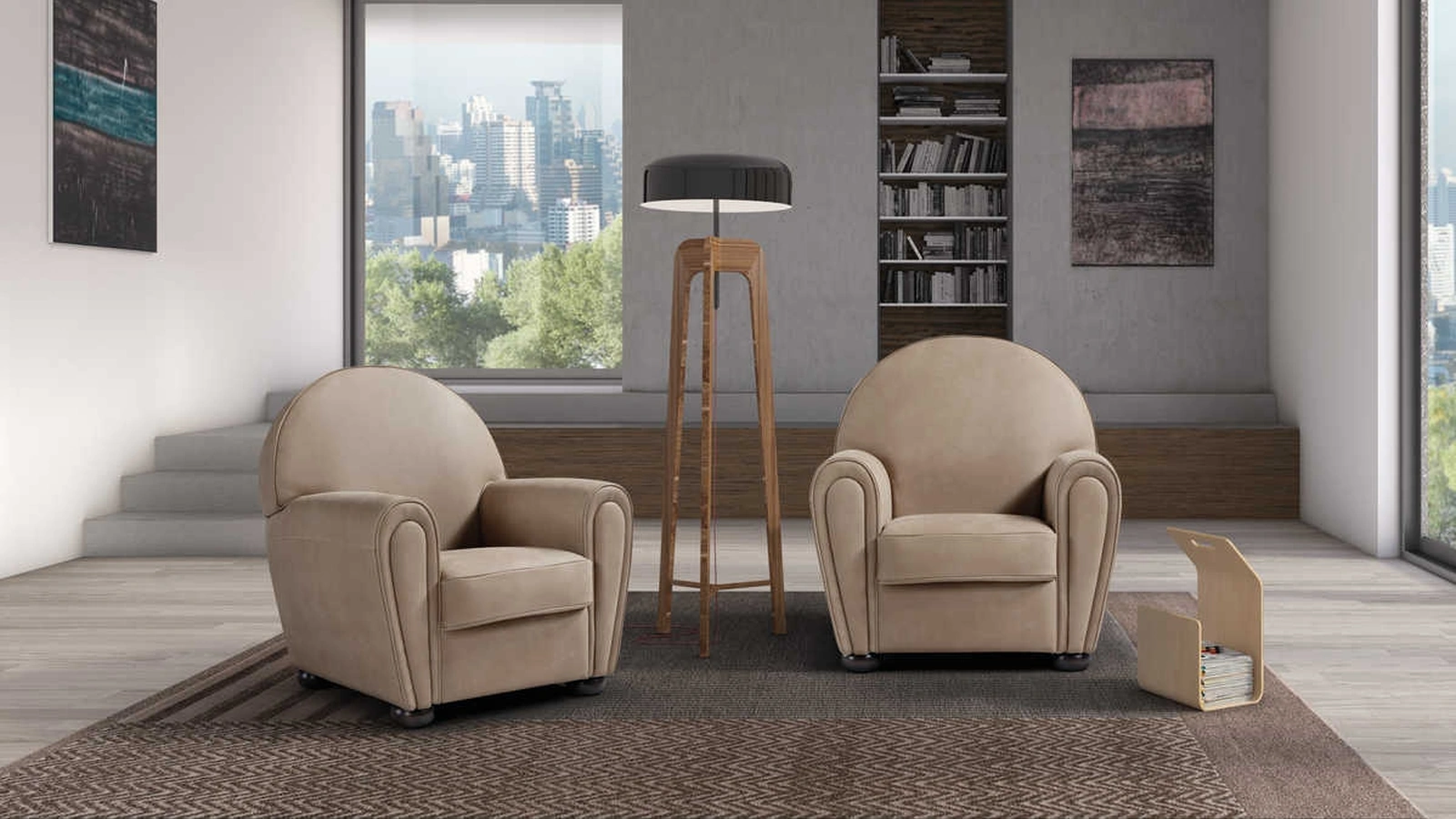 Poltrona in pelle Maggie di Tancredi salotti