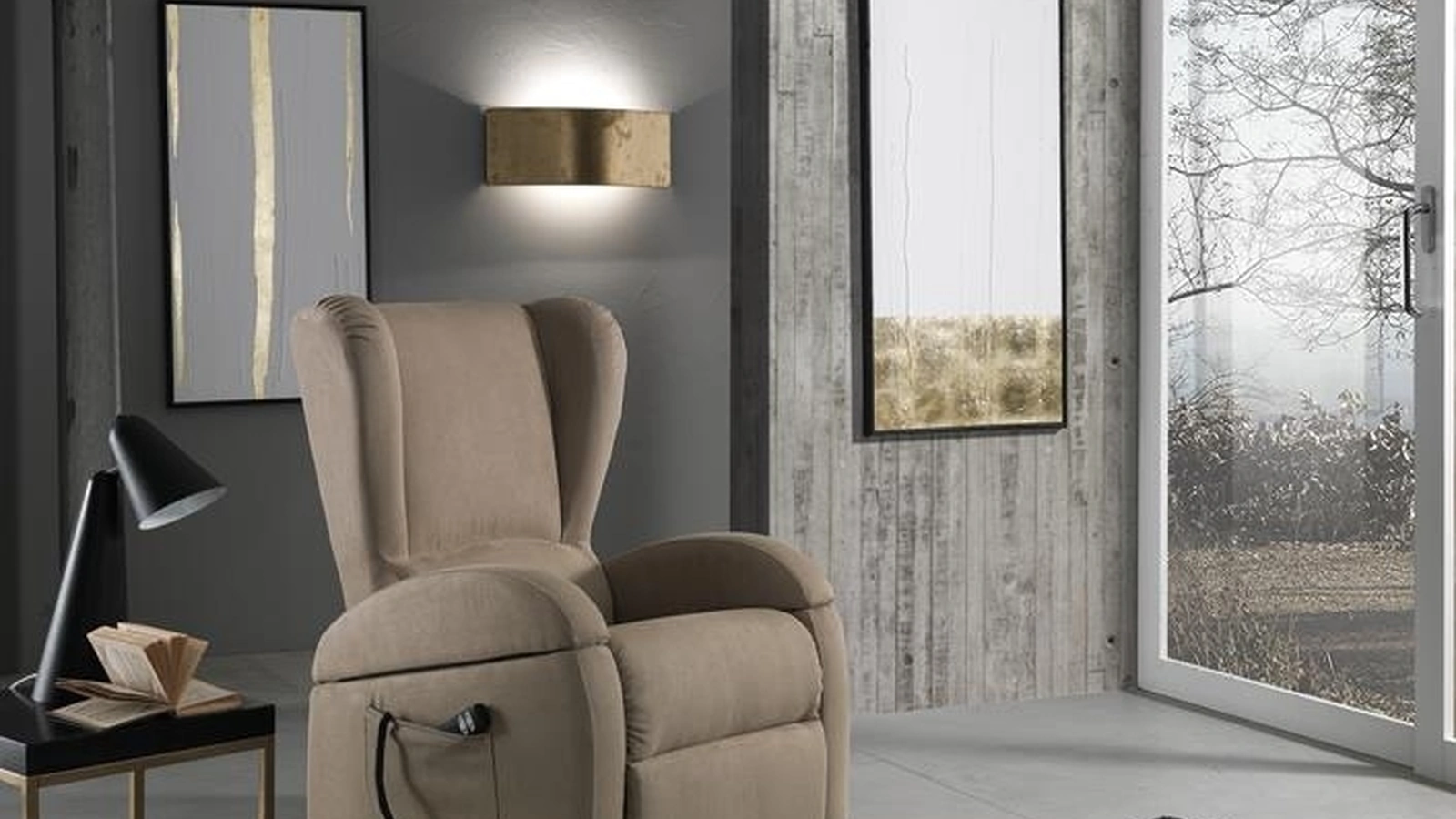 Poltrona relax motorizzata, reclinabile con alzapersona Livia di Hoppla