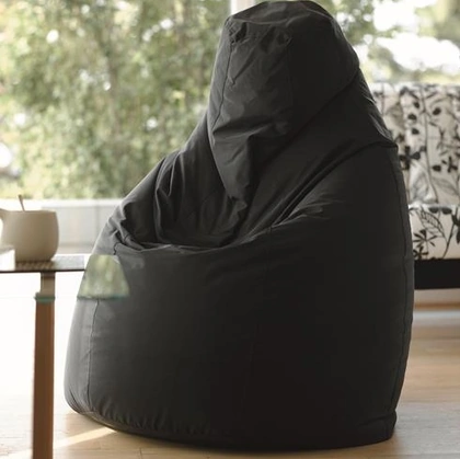 Poltrona con seduta ergonomica Sacco in tecnoraso di Hoppla