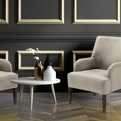 Poltroncina Urban Style SD218 in tessuto con gambe in Noce massello di Imba Srl