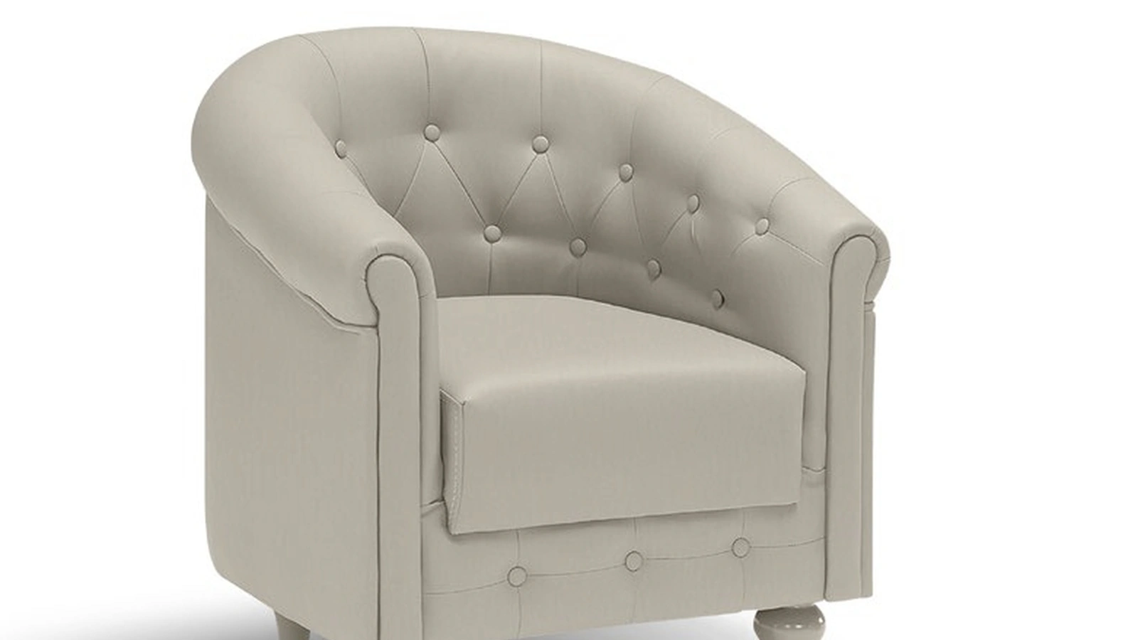 Poltroncina Urban Style SD222 in ecopelle Nabuk con piedi in massello di Faggio in tinta di Imba Srl