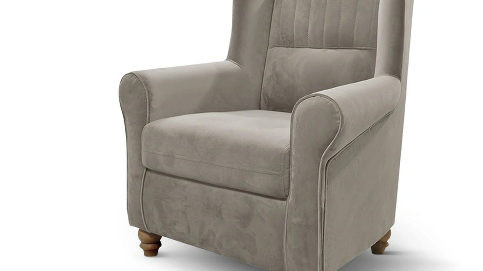 Poltrona classica Urban Style SD225 con rivestimento in velluto e piedini in massello di Faggio di Imba Srl