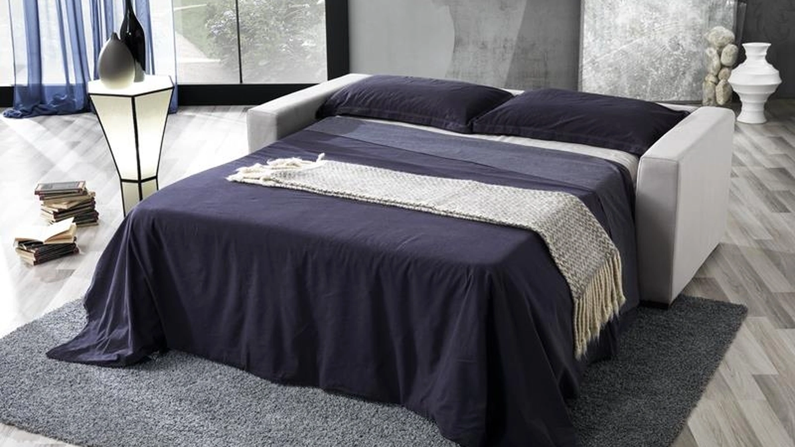 Divano Letto matrimoniale lineare Bonito di Hoppla