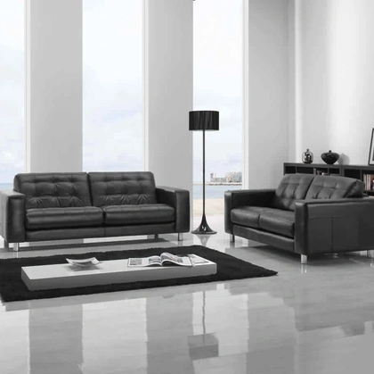 Salotto in pelle Dubai di Tancredi salotti